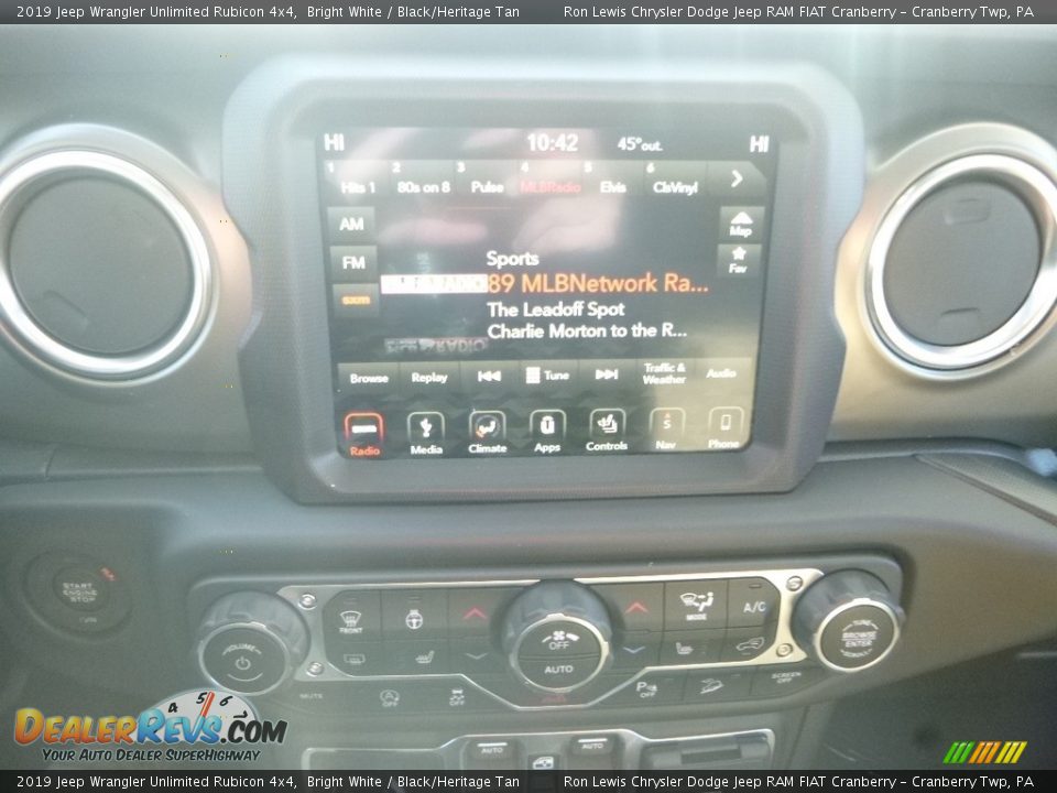 2019 Jeep Wrangler Unlimited Rubicon 4x4 Bright White / Black/Heritage Tan Photo #16