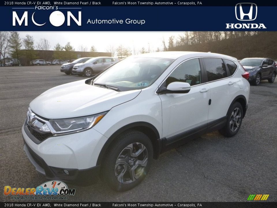 2018 Honda CR-V EX AWD White Diamond Pearl / Black Photo #1