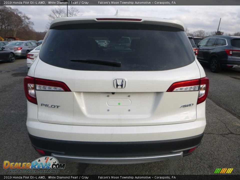 2019 Honda Pilot EX-L AWD White Diamond Pearl / Gray Photo #4