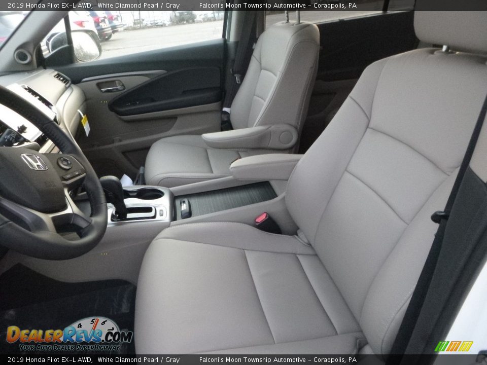 2019 Honda Pilot EX-L AWD White Diamond Pearl / Gray Photo #8