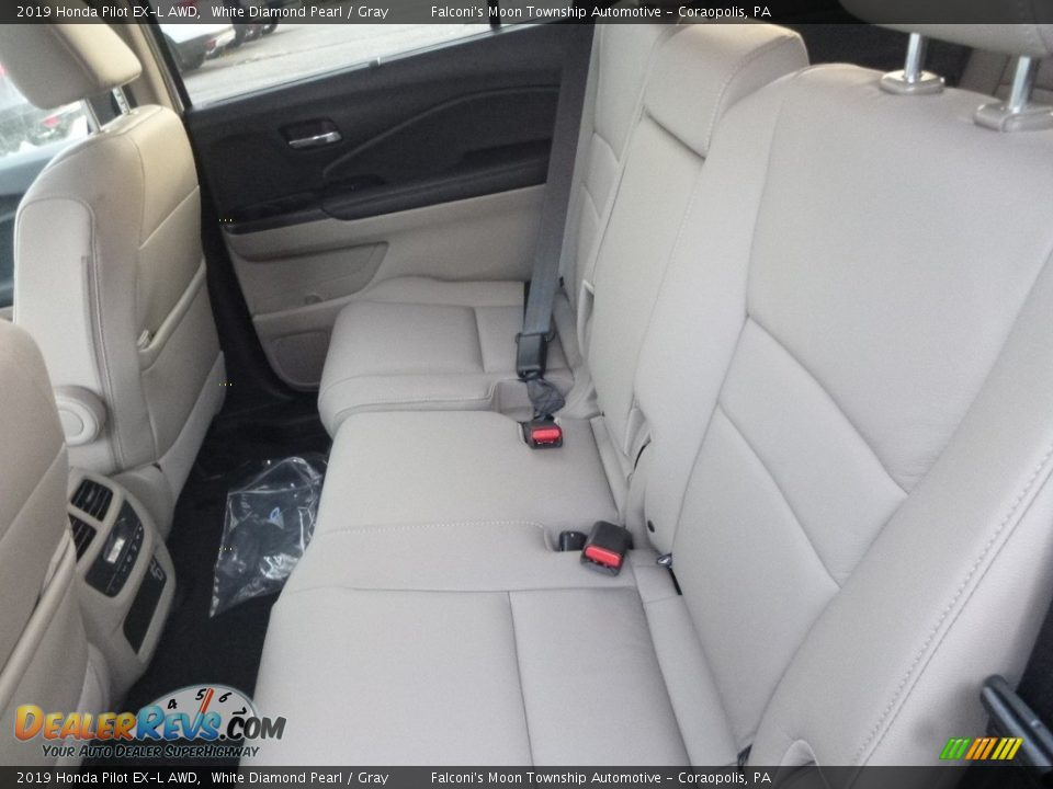 2019 Honda Pilot EX-L AWD White Diamond Pearl / Gray Photo #9