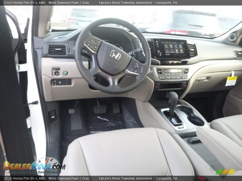 2019 Honda Pilot EX-L AWD White Diamond Pearl / Gray Photo #11