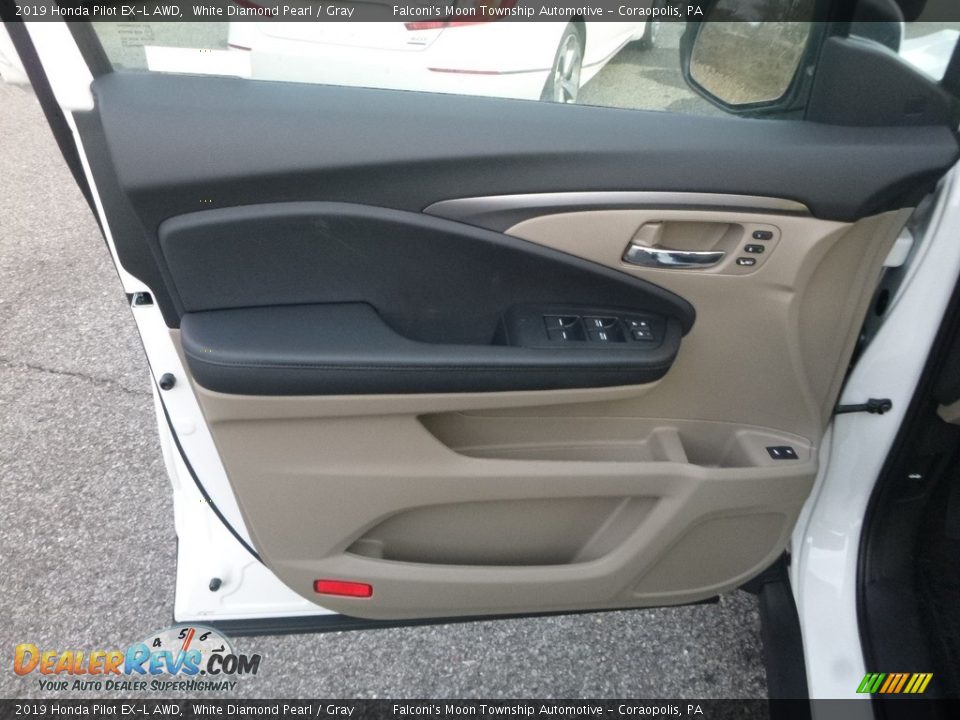 2019 Honda Pilot EX-L AWD White Diamond Pearl / Gray Photo #12