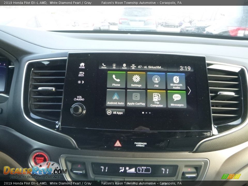 2019 Honda Pilot EX-L AWD White Diamond Pearl / Gray Photo #15