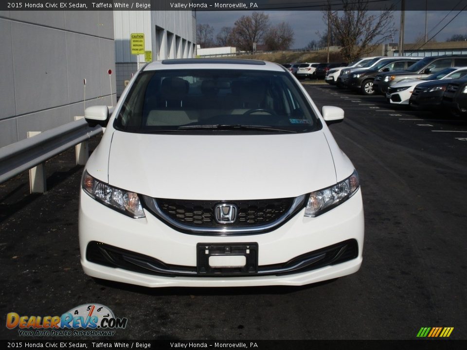 2015 Honda Civic EX Sedan Taffeta White / Beige Photo #7