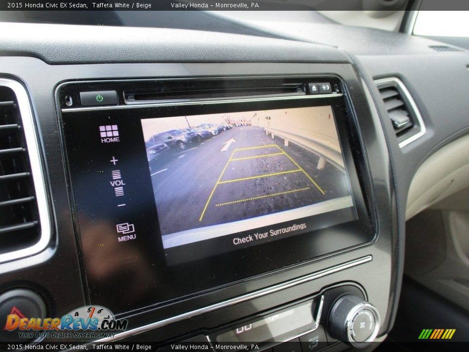 2015 Honda Civic EX Sedan Taffeta White / Beige Photo #16