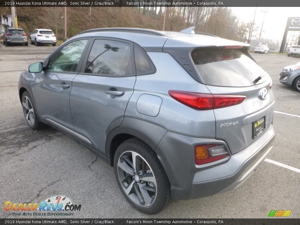 2019 Hyundai Kona Ultimate AWD Sonic Silver / Gray/Black Photo #6