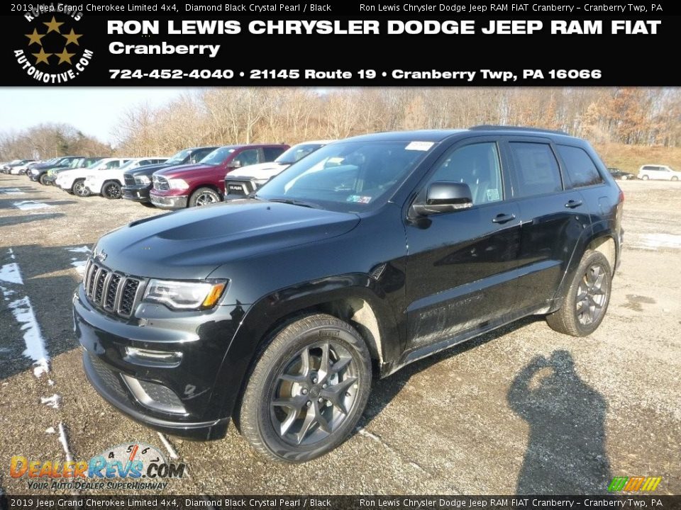 2019 Jeep Grand Cherokee Limited 4x4 Diamond Black Crystal Pearl / Black Photo #1