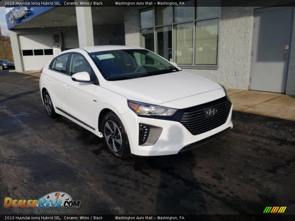 2019 Hyundai Ioniq Hybrid SEL Ceramic White / Black Photo #1