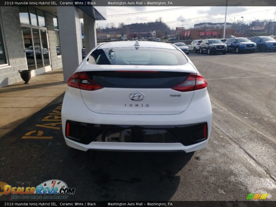 2019 Hyundai Ioniq Hybrid SEL Ceramic White / Black Photo #6