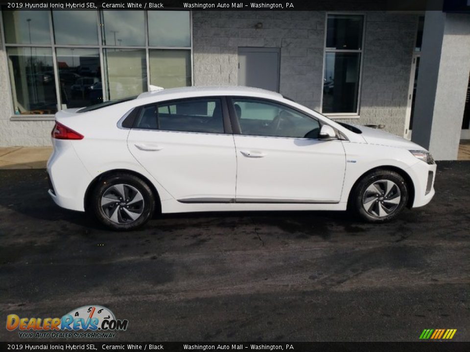 2019 Hyundai Ioniq Hybrid SEL Ceramic White / Black Photo #8