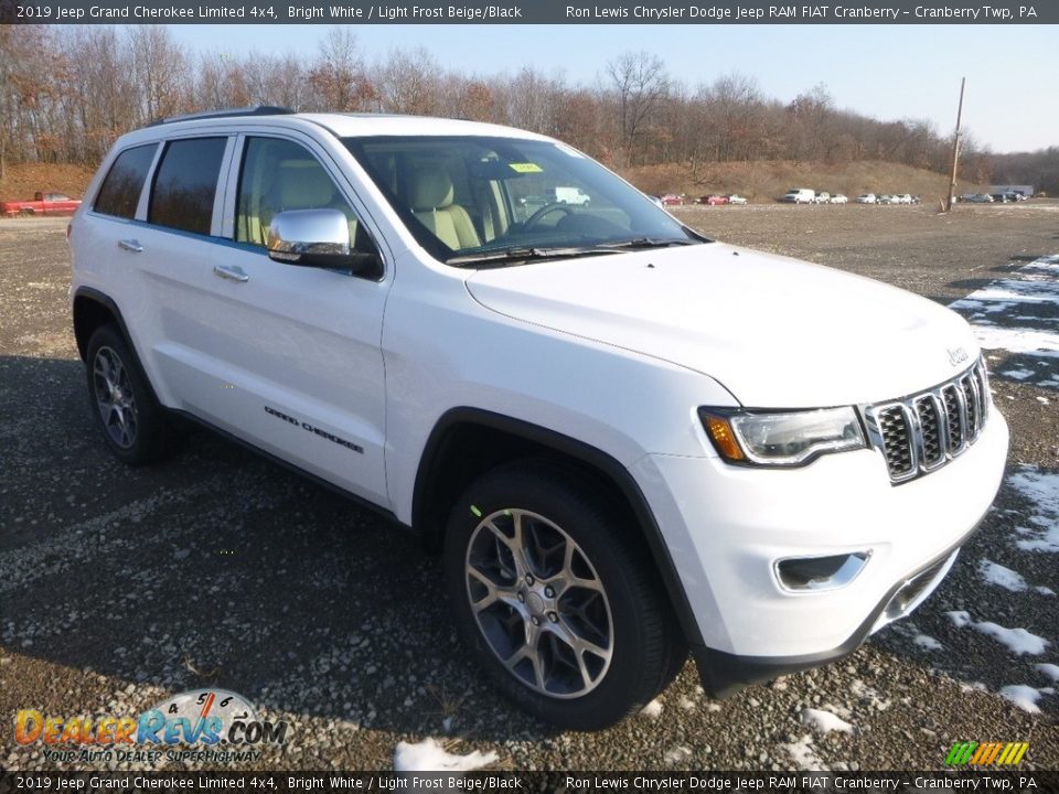 2019 Jeep Grand Cherokee Limited 4x4 Bright White / Light Frost Beige/Black Photo #7