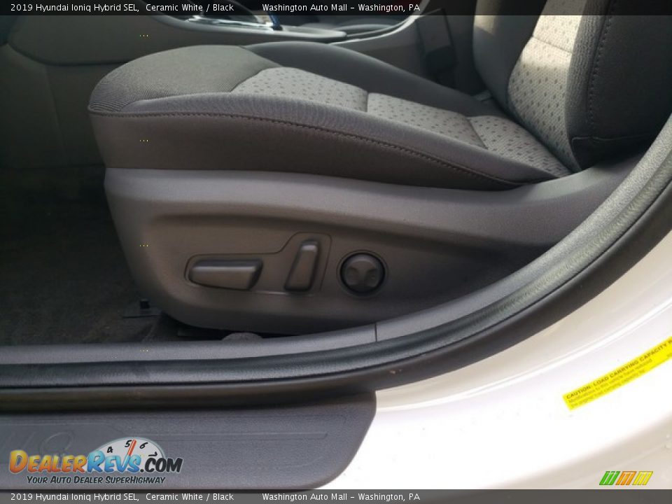 2019 Hyundai Ioniq Hybrid SEL Ceramic White / Black Photo #16
