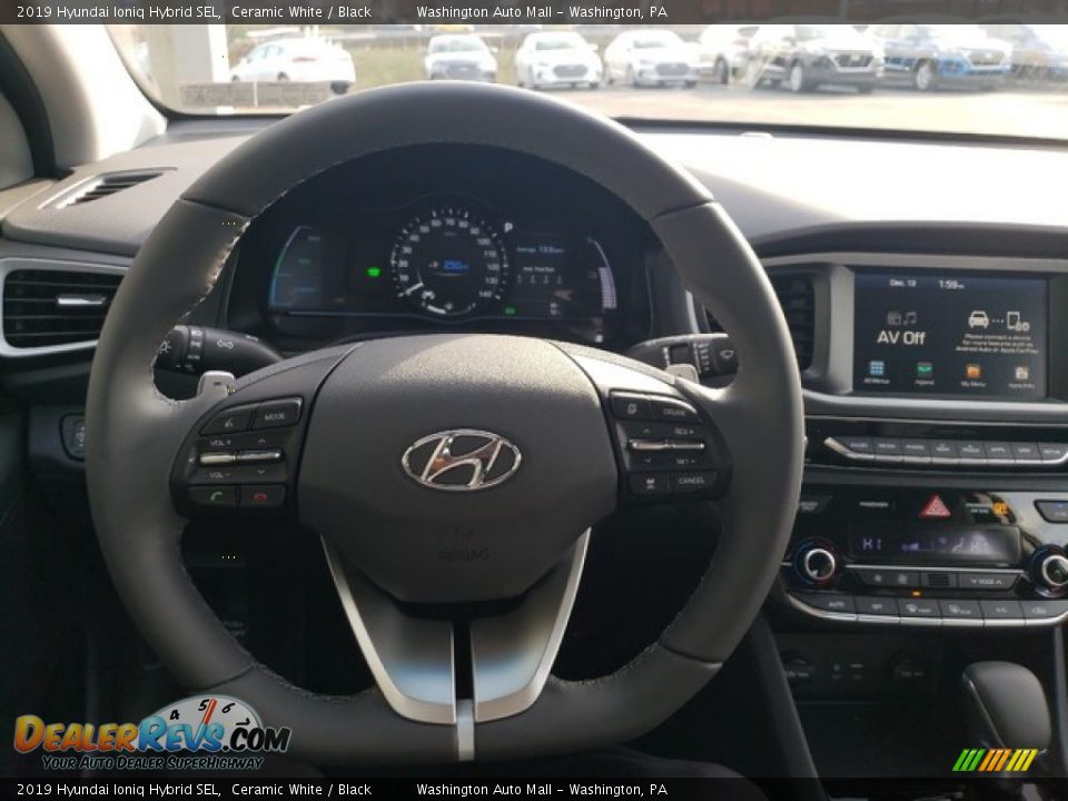 2019 Hyundai Ioniq Hybrid SEL Ceramic White / Black Photo #19