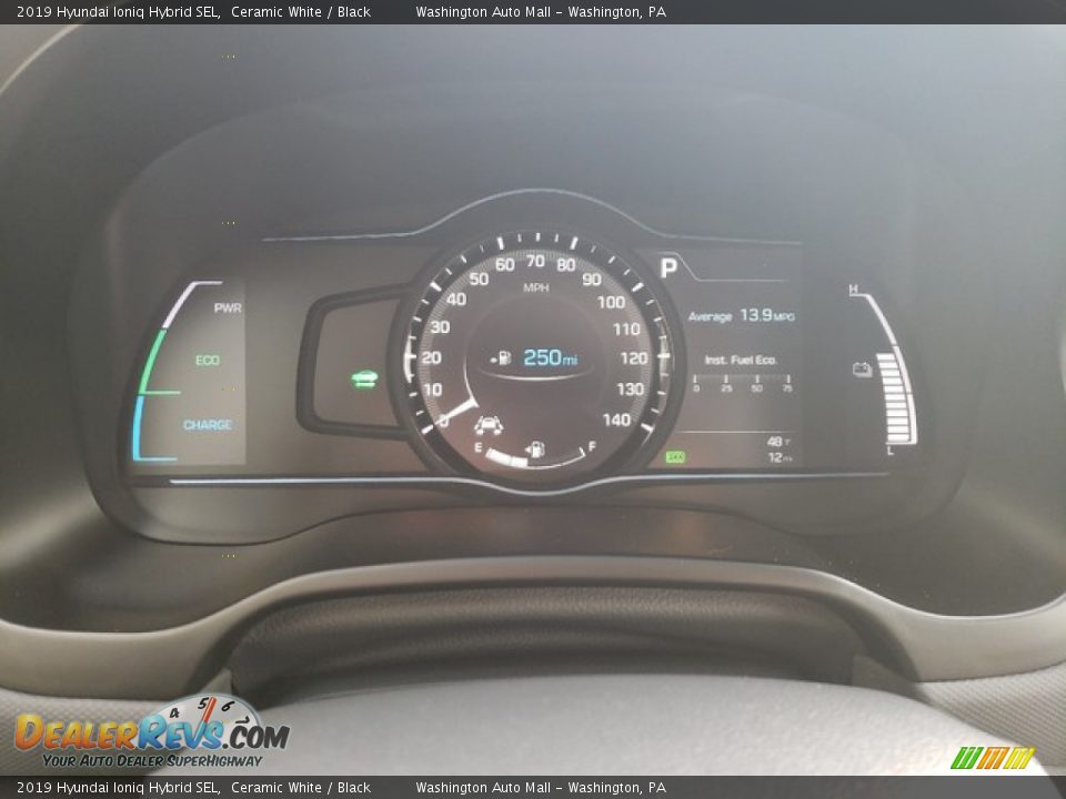 2019 Hyundai Ioniq Hybrid SEL Ceramic White / Black Photo #20