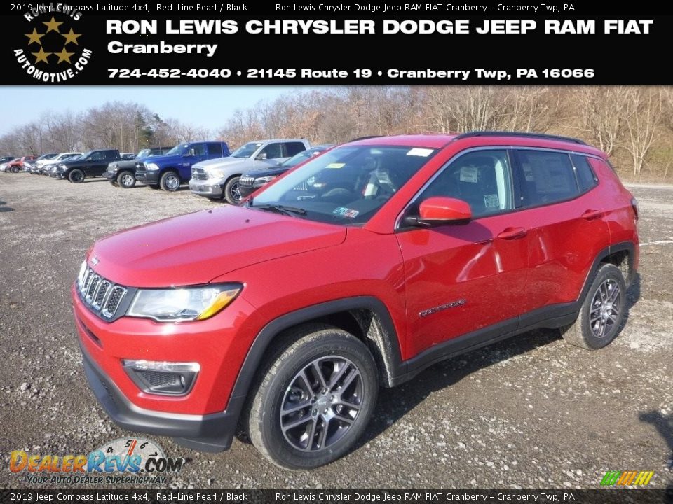 2019 Jeep Compass Latitude 4x4 Red-Line Pearl / Black Photo #1