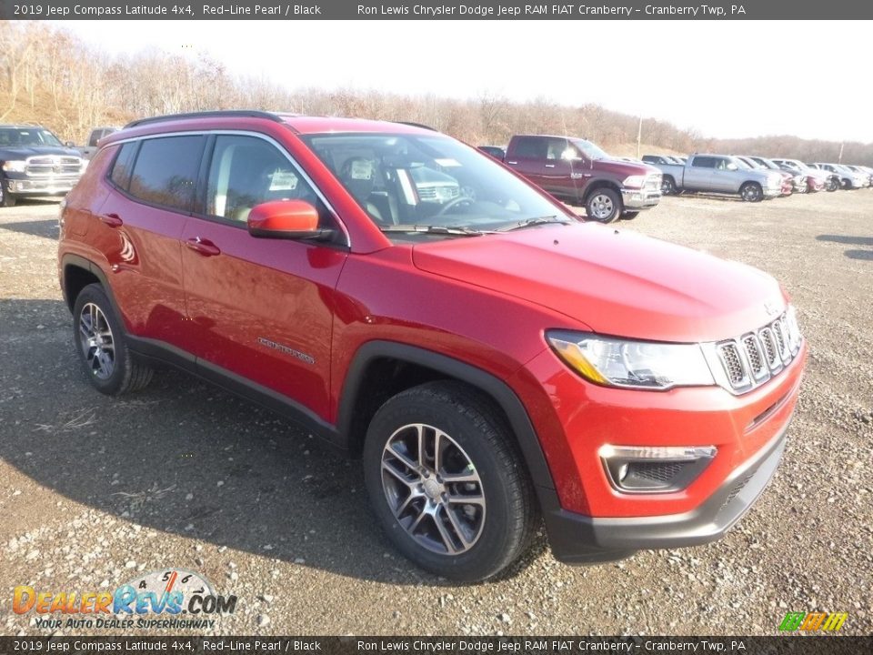 2019 Jeep Compass Latitude 4x4 Red-Line Pearl / Black Photo #7