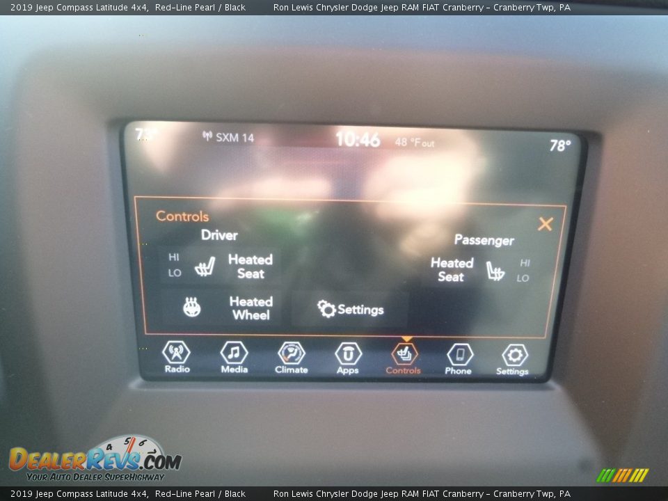 2019 Jeep Compass Latitude 4x4 Red-Line Pearl / Black Photo #17