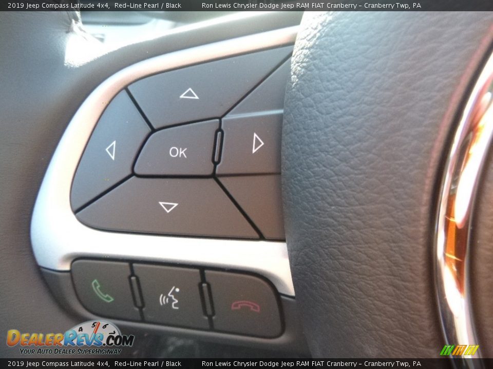 2019 Jeep Compass Latitude 4x4 Red-Line Pearl / Black Photo #19
