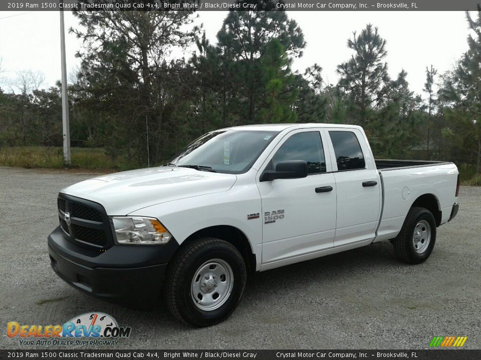 2019 Ram 1500 Classic Tradesman Quad Cab 4x4 Bright White / Black/Diesel Gray Photo #1