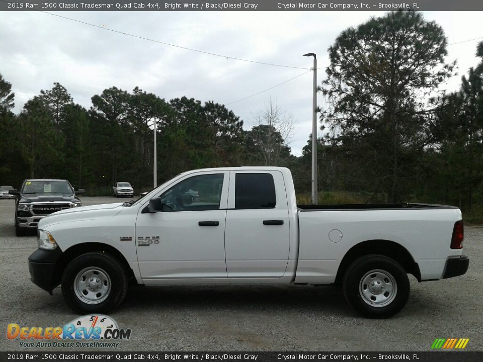 2019 Ram 1500 Classic Tradesman Quad Cab 4x4 Bright White / Black/Diesel Gray Photo #2