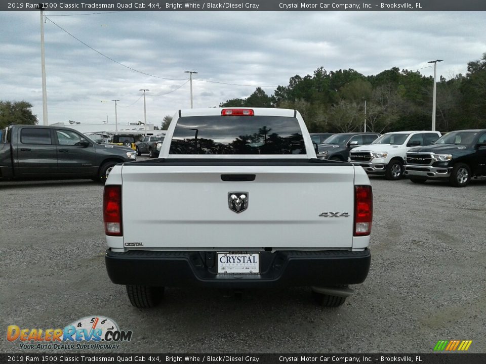 2019 Ram 1500 Classic Tradesman Quad Cab 4x4 Bright White / Black/Diesel Gray Photo #4