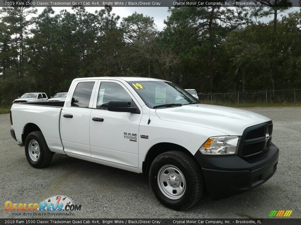 2019 Ram 1500 Classic Tradesman Quad Cab 4x4 Bright White / Black/Diesel Gray Photo #7