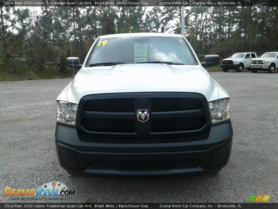 2019 Ram 1500 Classic Tradesman Quad Cab 4x4 Bright White / Black/Diesel Gray Photo #8