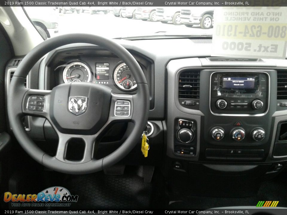 2019 Ram 1500 Classic Tradesman Quad Cab 4x4 Bright White / Black/Diesel Gray Photo #13