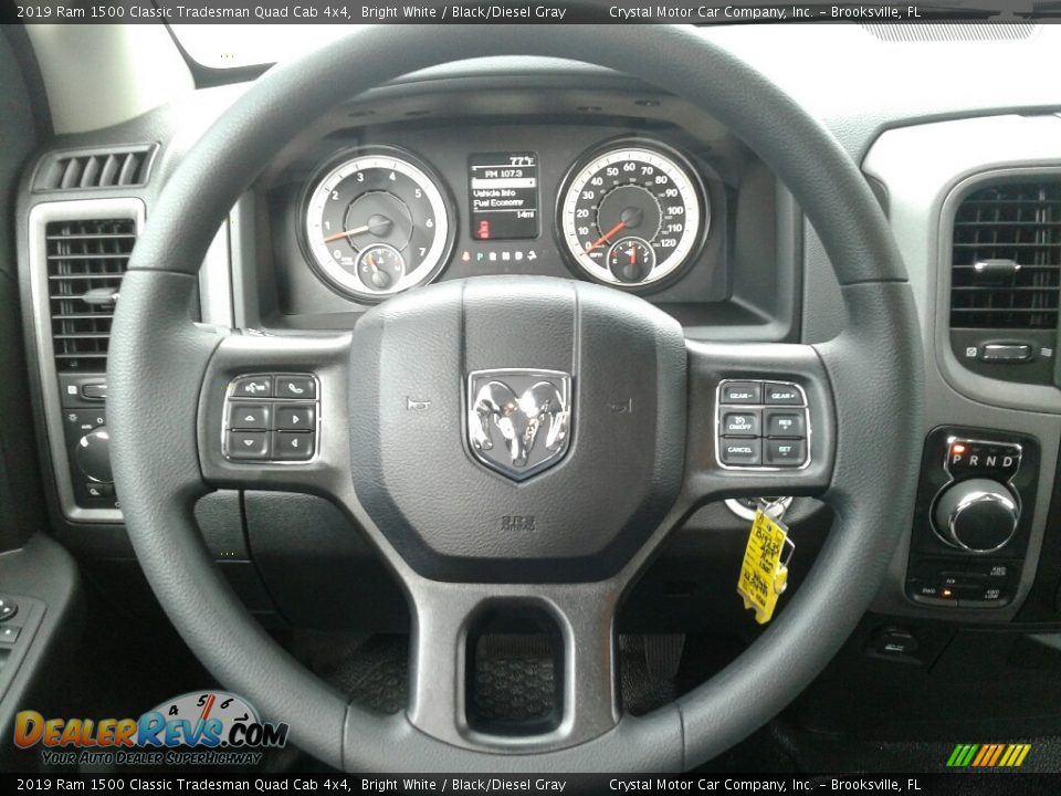 2019 Ram 1500 Classic Tradesman Quad Cab 4x4 Bright White / Black/Diesel Gray Photo #14