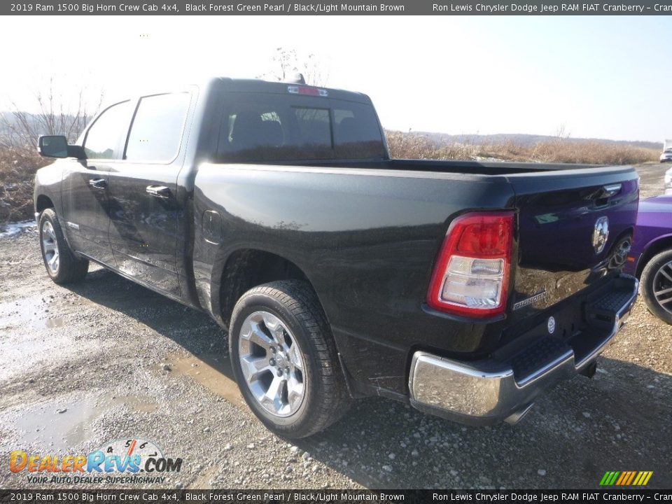 2019 Ram 1500 Big Horn Crew Cab 4x4 Black Forest Green Pearl / Black/Light Mountain Brown Photo #4