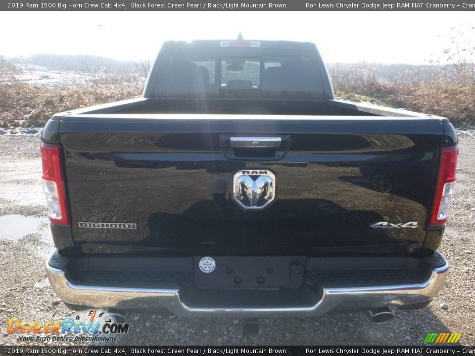 2019 Ram 1500 Big Horn Crew Cab 4x4 Black Forest Green Pearl / Black/Light Mountain Brown Photo #5
