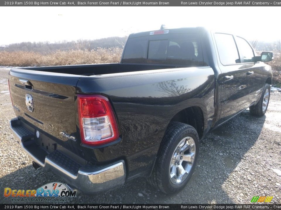 2019 Ram 1500 Big Horn Crew Cab 4x4 Black Forest Green Pearl / Black/Light Mountain Brown Photo #6
