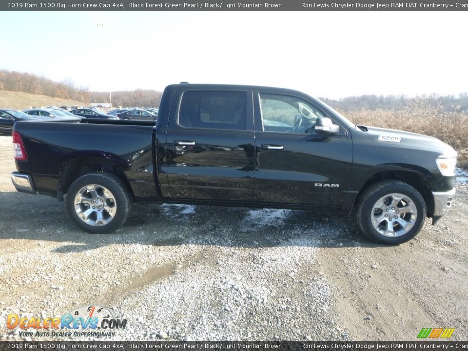 2019 Ram 1500 Big Horn Crew Cab 4x4 Black Forest Green Pearl / Black/Light Mountain Brown Photo #7