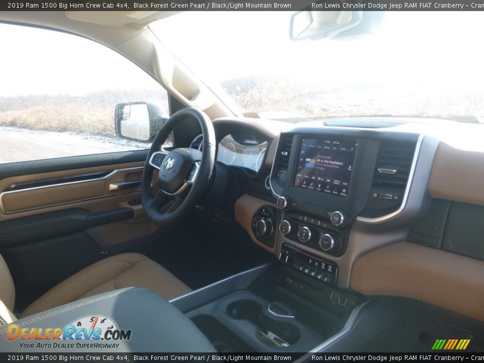 2019 Ram 1500 Big Horn Crew Cab 4x4 Black Forest Green Pearl / Black/Light Mountain Brown Photo #12