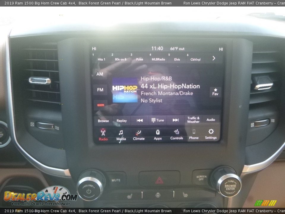 2019 Ram 1500 Big Horn Crew Cab 4x4 Black Forest Green Pearl / Black/Light Mountain Brown Photo #18