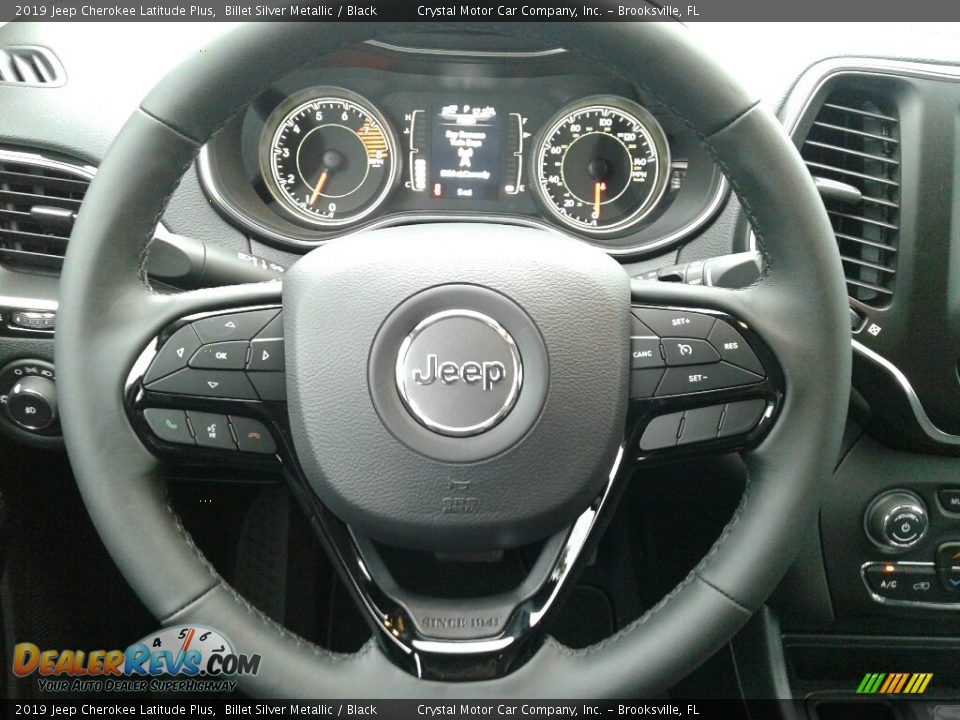 2019 Jeep Cherokee Latitude Plus Billet Silver Metallic / Black Photo #14