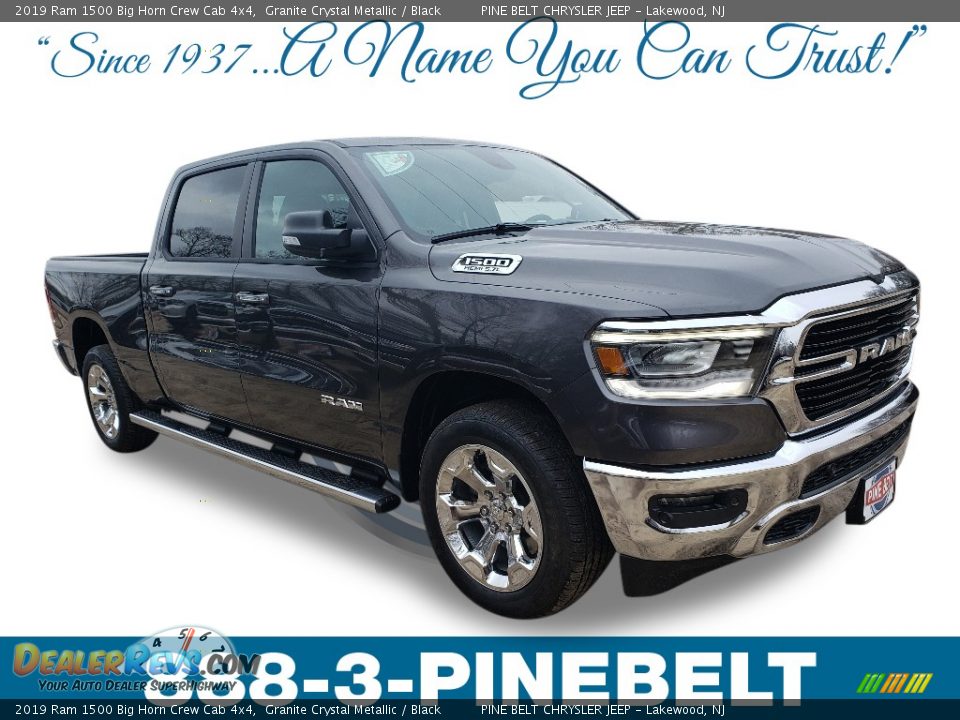 2019 Ram 1500 Big Horn Crew Cab 4x4 Granite Crystal Metallic / Black Photo #1