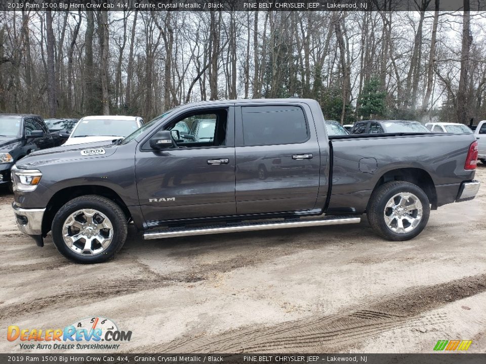 2019 Ram 1500 Big Horn Crew Cab 4x4 Granite Crystal Metallic / Black Photo #3