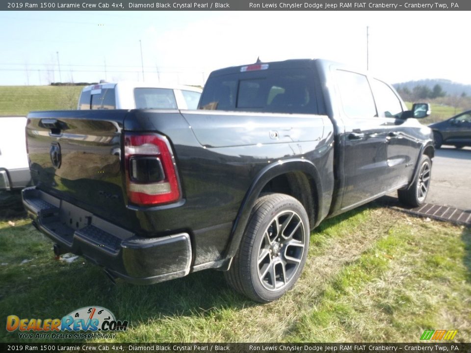 2019 Ram 1500 Laramie Crew Cab 4x4 Diamond Black Crystal Pearl / Black Photo #4