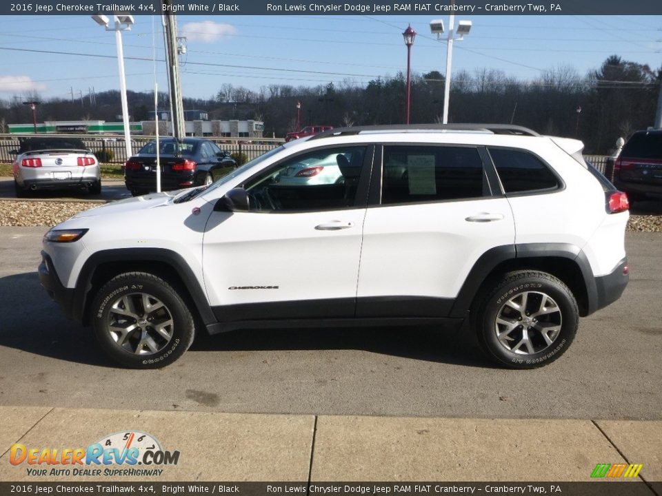 2016 Jeep Cherokee Trailhawk 4x4 Bright White / Black Photo #7
