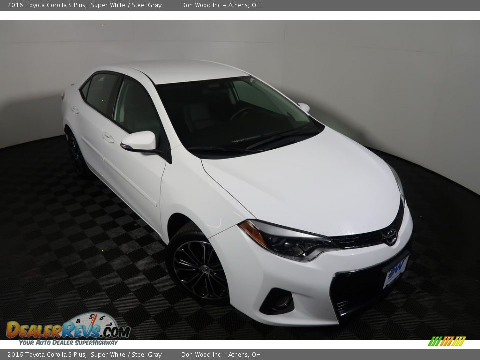 2016 Toyota Corolla S Plus Super White / Steel Gray Photo #2