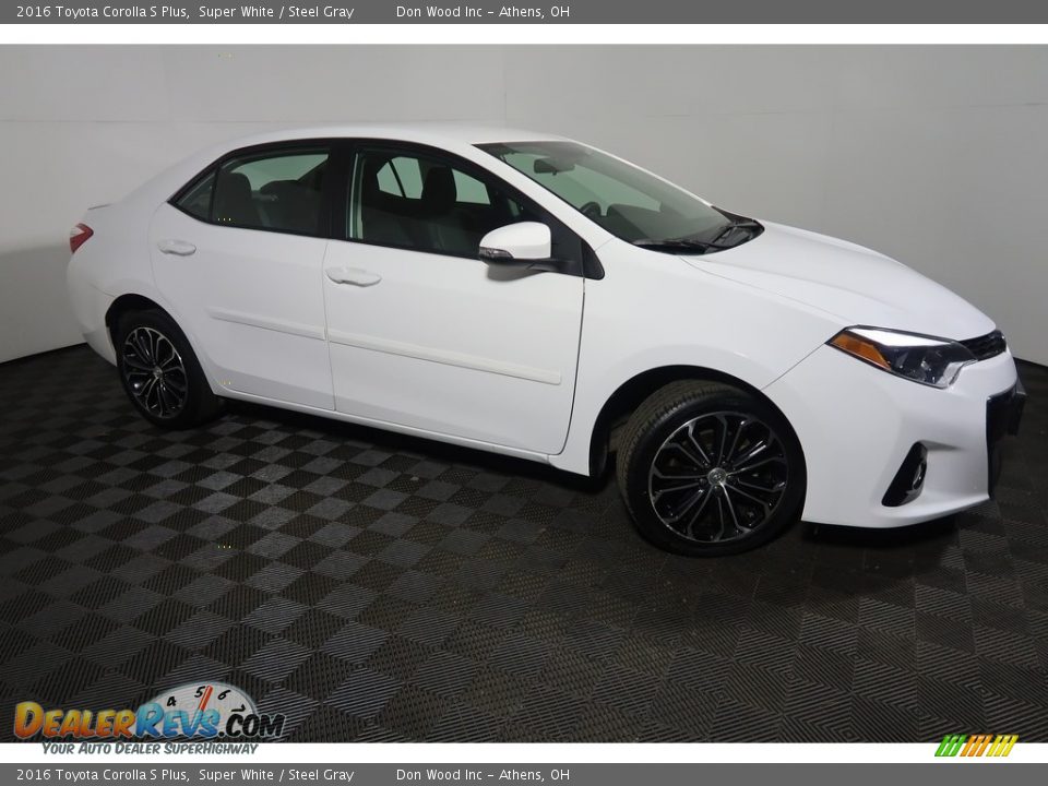 2016 Toyota Corolla S Plus Super White / Steel Gray Photo #4