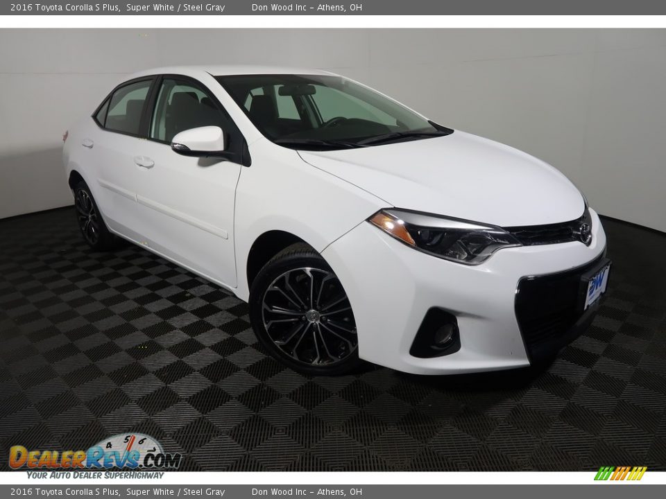 2016 Toyota Corolla S Plus Super White / Steel Gray Photo #5