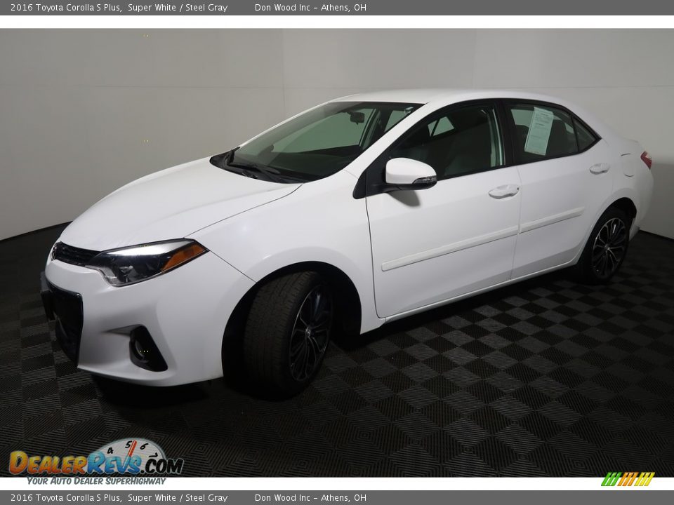 2016 Toyota Corolla S Plus Super White / Steel Gray Photo #8
