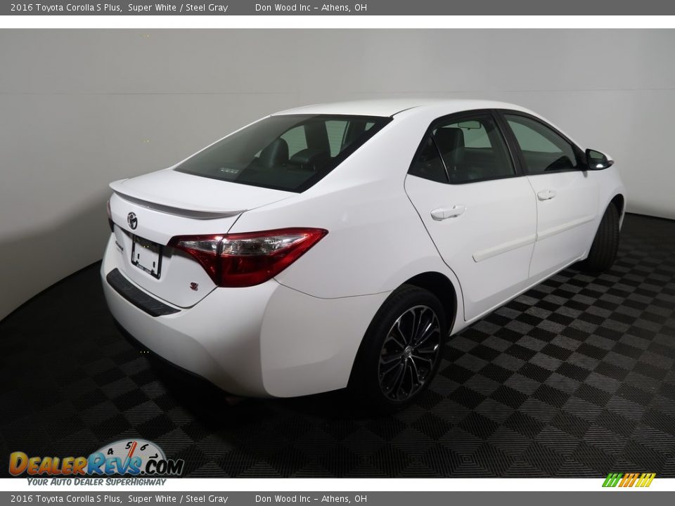 2016 Toyota Corolla S Plus Super White / Steel Gray Photo #12