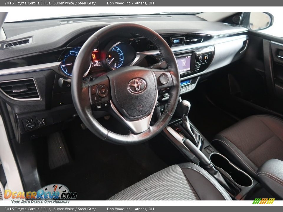 2016 Toyota Corolla S Plus Super White / Steel Gray Photo #14