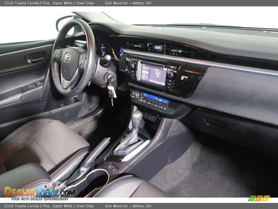 2016 Toyota Corolla S Plus Super White / Steel Gray Photo #15