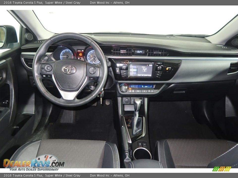 2016 Toyota Corolla S Plus Super White / Steel Gray Photo #16