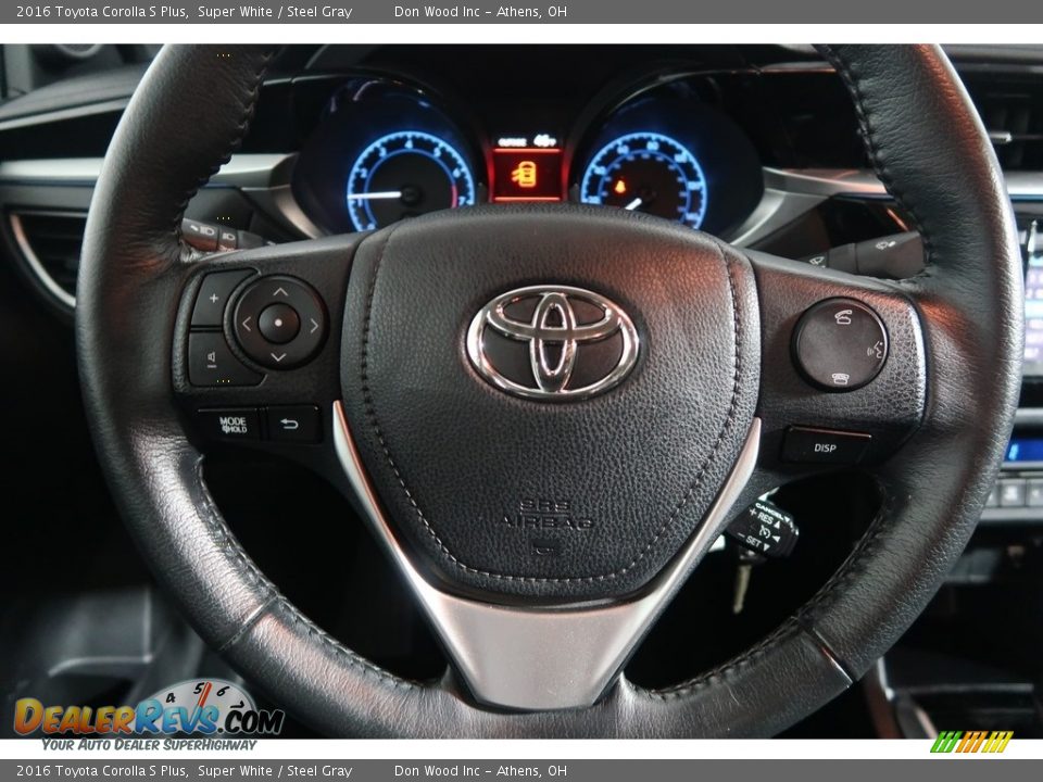2016 Toyota Corolla S Plus Super White / Steel Gray Photo #18